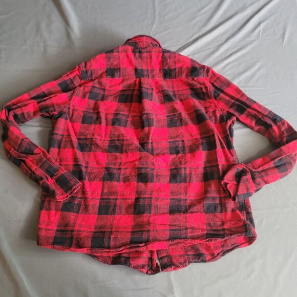 Eddie Bauer Shirt Mens L Red Plaid Button Up Cotton Camping Outdoor Casual Top - Picture 10 of 11